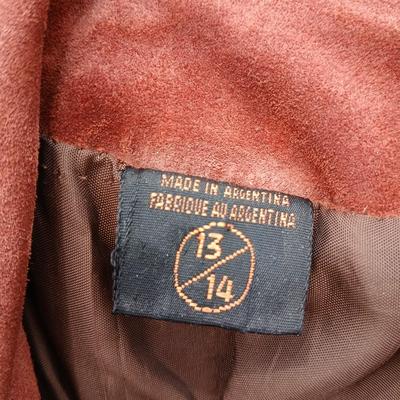 Vintage 70's ladies leather jacket Made in Argentina Size 13/14 Nice condition!