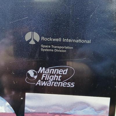 Vintage RARE "Working together Launching with Pride" Rockwell International Space transportation poster