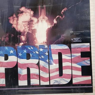 Vintage RARE "Working together Launching with Pride" Rockwell International Space transportation poster