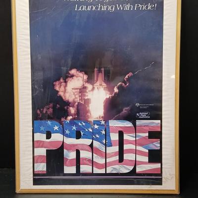 Vintage RARE "Working together Launching with Pride" Rockwell International Space transportation poster