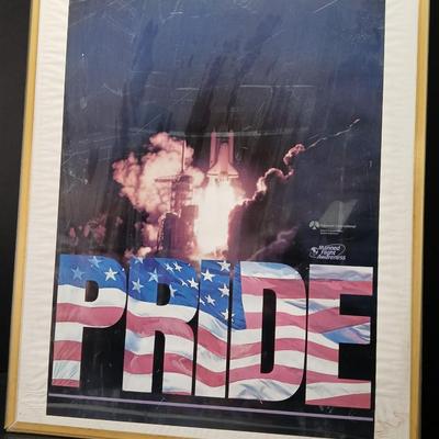 Vintage RARE "Working together Launching with Pride" Rockwell International Space transportation poster