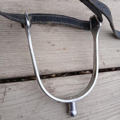 Equestrian Tack - Two pairs of Spurs - Sprenger and unmarked English riding spurs with leather straps