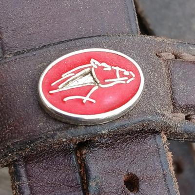 Equestrian Tack - Leather bridle with leather reins - and Metalab snaffle bit