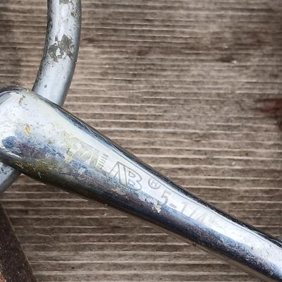 Equestrian Tack - Leather bridle with leather reins - and Metalab snaffle bit