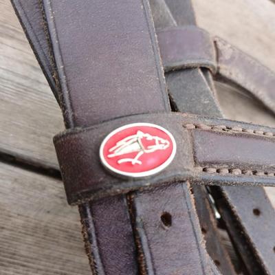 Equestrian Tack - Leather bridle with leather reins - and Metalab snaffle bit