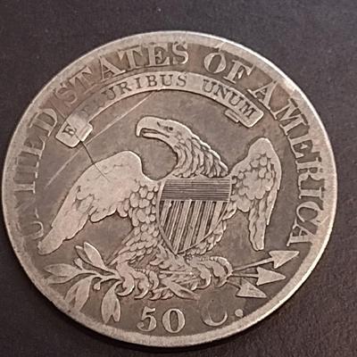 1827 U. S. Mint Capped Bust Silver Half Dollar Circulated (65)