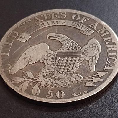 1827 U. S. Mint Capped Bust Silver Half Dollar Circulated (65)