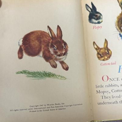 LOT OF 6 VINTAGE CHILDREN'S STORYBOOKS: The Boy at the Dike, Wild Bill Hickok, Yipee Kiyi, Number 0, Petter Rabbit, Happy Holidays