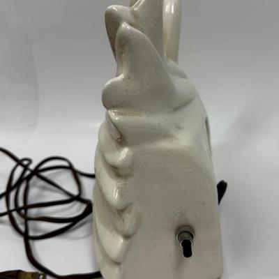 Rare Vintage 1950s Swan TV Lamp by Enchanto Co California Pottery