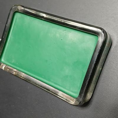 Two glass picture paperweights - The Hermitage Nashville Tennessee and City street