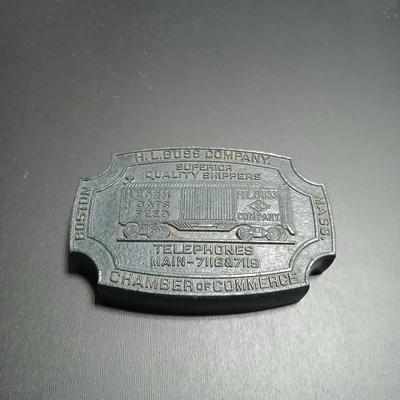 Antique H.L. BUSS COMPANY Boston Mass. Superior Quality Corn, Oats, Feed paper weight