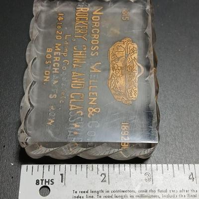 Native American Chief ink block Kopper Kard Lakeside Press Chicago and a Norcross Mellen & CO. 1892 Boston Mass. paperweight...