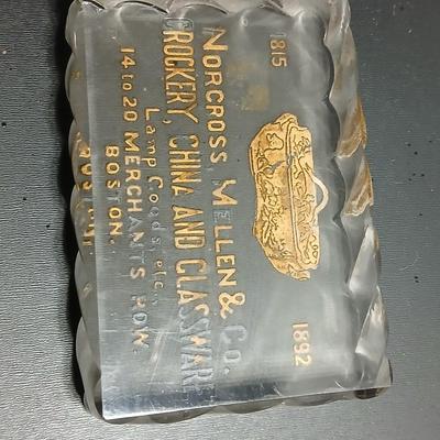 Native American Chief ink block Kopper Kard Lakeside Press Chicago and a Norcross Mellen & CO. 1892 Boston Mass. paperweight...