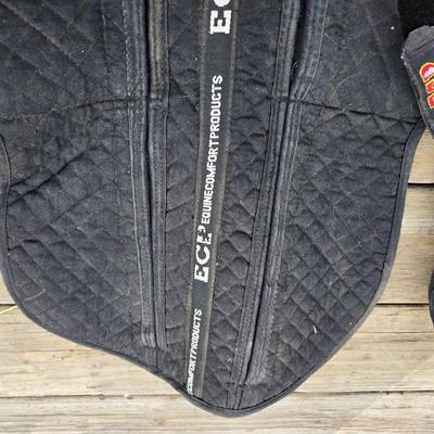 Equestrian Tack - English Saddle / riding pads one with matching Girth