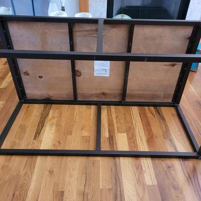 Modern Metal and Wood Coffee Table (LR-EL)