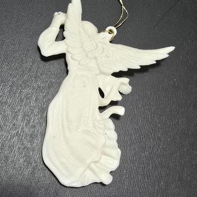 Heart Flowerpot Center Piece and Angel Christmas Ornament and a vintage beetle pin / brooch