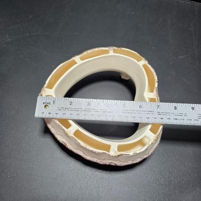 Heart Flowerpot Center Piece and Angel Christmas Ornament and a vintage beetle pin / brooch