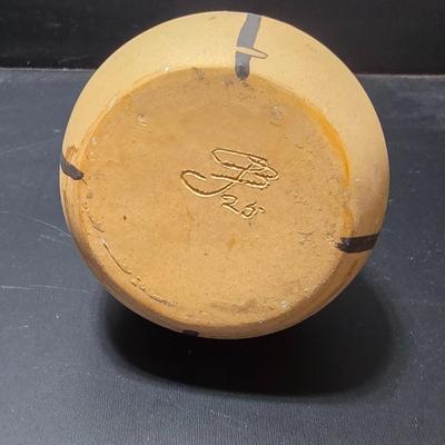 Three Small pottery vases - Brown toned Vases