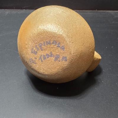 Three Small pottery vases - Brown toned Vases