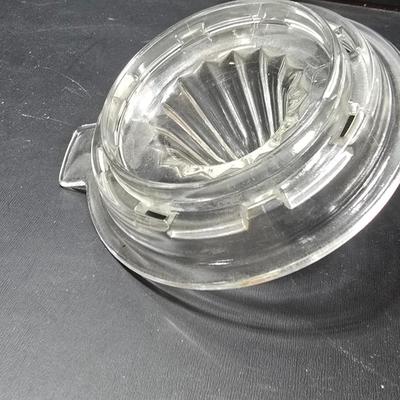 Two vintage Clear Glass juice reamers