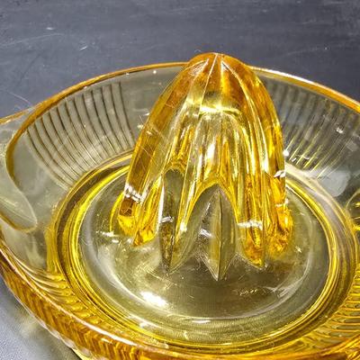 Vintage Amber Glass juice reamer
