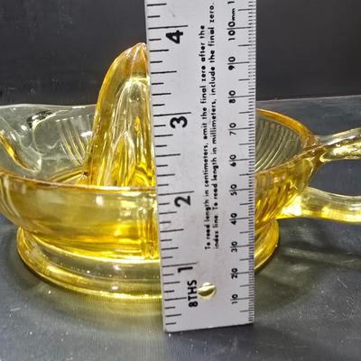Vintage Amber Glass juice reamer