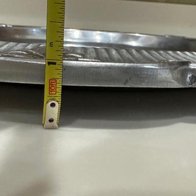 LENOX Matelasse Large Round Aluminum Holloware Tray