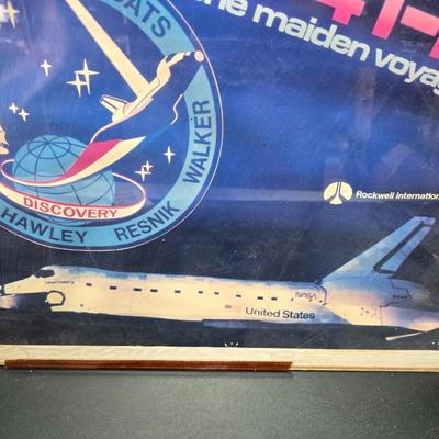 Discovery Mission 41-D poster and NASA book