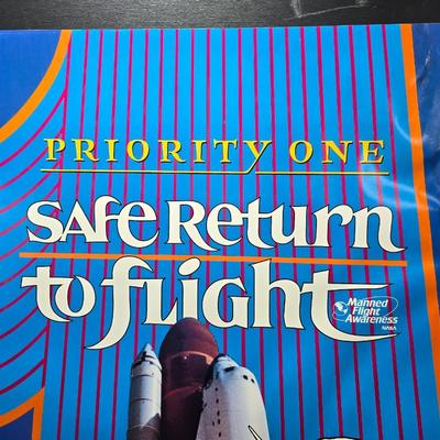 Priority One Safe Return to flight Space poster with Snoopy