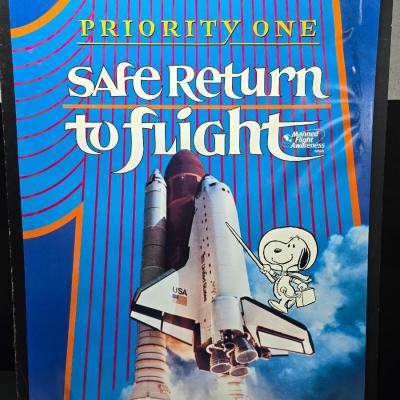 Priority One Safe Return to flight Space poster with Snoopy