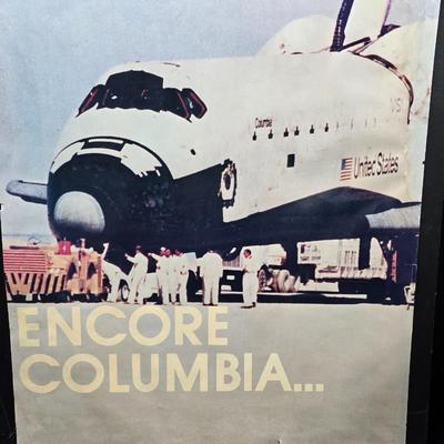 RARE! Encore Columbia space shuttle poster