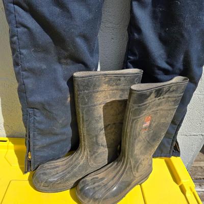 Coveralls and SFC pro Steel toe waterproof irrigation type muck boots