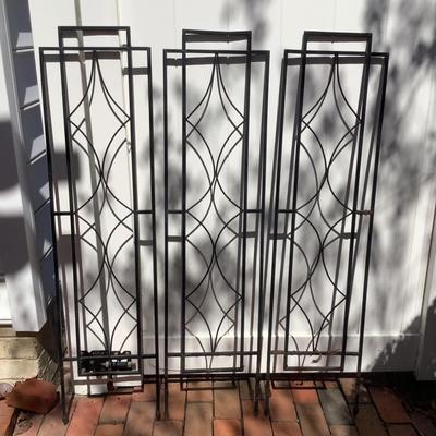 O678 Lot of Three Metal Garden Trellises