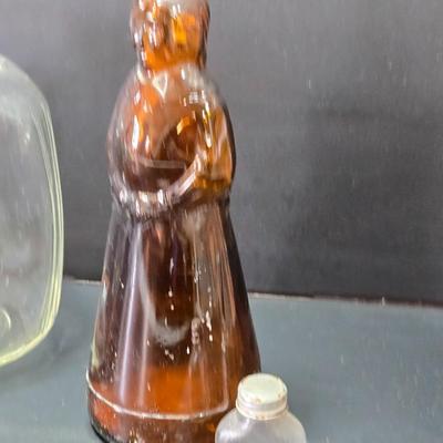 Old vintage bottles and jars -Pepsi 1950's -Mrs. Butterworth Figural Amber Glass - and more