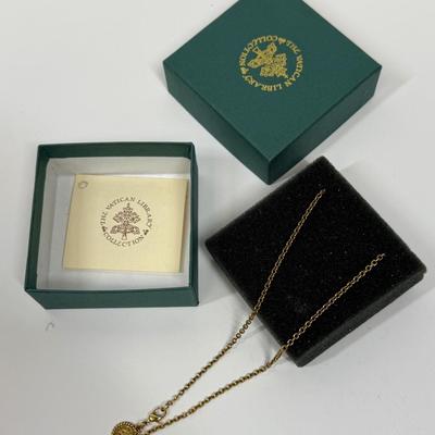 St Therese of Lisieux Pray for Us Pendant Necklace from the Vatican Library Collection