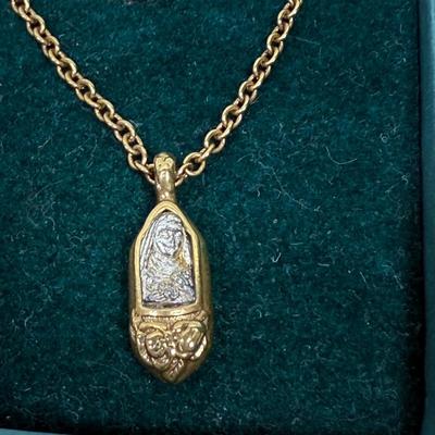 St Therese of Lisieux Pray for Us Pendant Necklace from the Vatican Library Collection