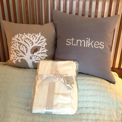 UBL764 Lot of Decorative Pillows & Nordstrom Whisper weight Throw