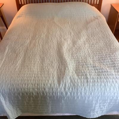 UBL773 Elillen Fisher Light Teal Green Cotton Coverlet