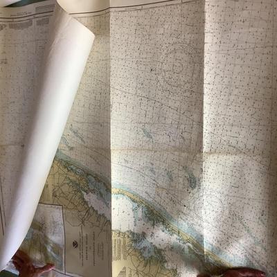 UBL775 Large Lot of Nautical Charts/Maps NY, Martha’s Vineyard, Chesapeake Bay