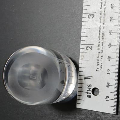 Vintage Hadeland Inuit Eskimo Crystal Glass Paperweight