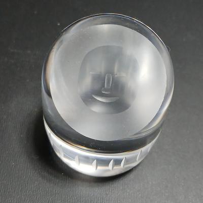 Vintage Hadeland Inuit Eskimo Crystal Glass Paperweight