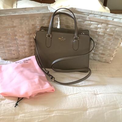 UBR789 New Grey KATE SPADE Leather Handbag