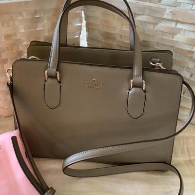 UBR789 New Grey KATE SPADE Leather Handbag