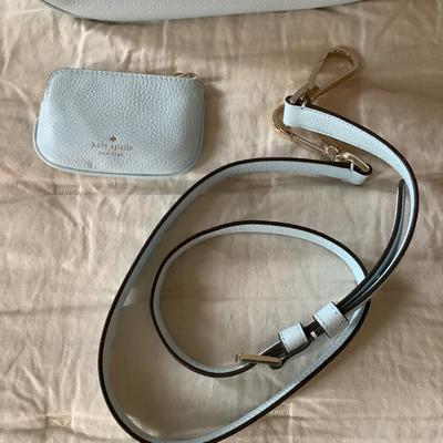 M792 Ladies Light Blue KATE SPADE Handbag with Canvas Strap and Dust Cover