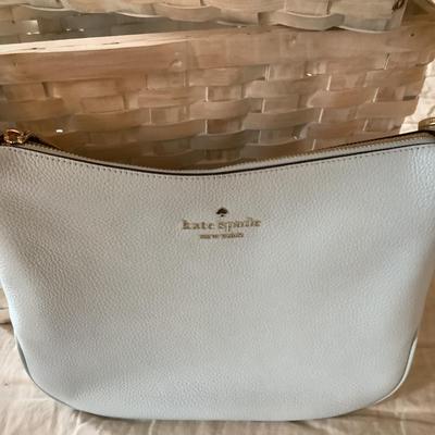 M792 Ladies Light Blue KATE SPADE Handbag with Canvas Strap and Dust Cover