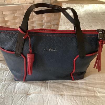 M793 Navy and Red COLE HAAN Handbag