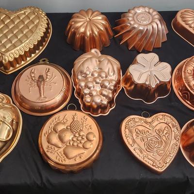 Copper Fruit Jello Mold Collection Kitchen Decor