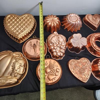 Copper Fruit Jello Mold Collection Kitchen Decor