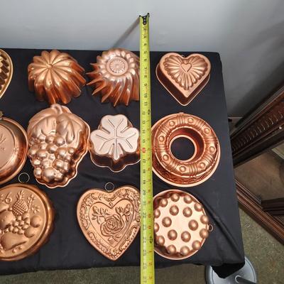 Copper Fruit Jello Mold Collection Kitchen Decor