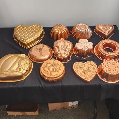 Copper Fruit Jello Mold Collection Kitchen Decor